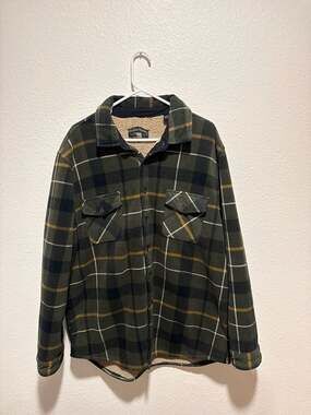 Freedom Foundry Super Plush Sherpa Lined Flannel Shirt Jacket